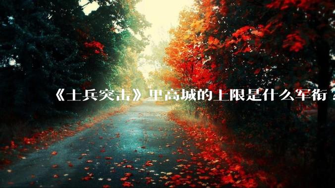 《士兵突击》里高城的上限是什么军衔?